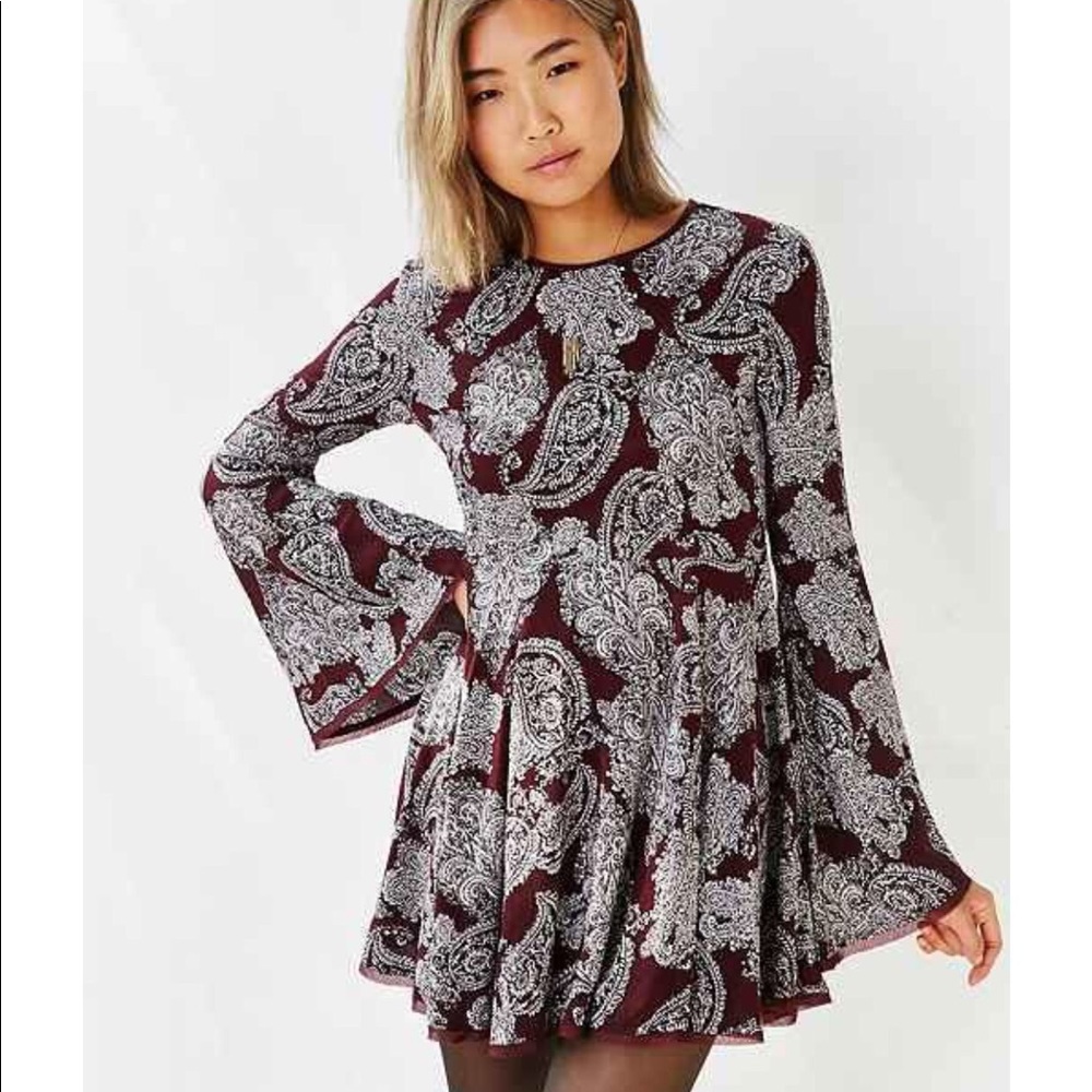 Ecote Sascha Bell sleeve Dress- Urban Outfitters